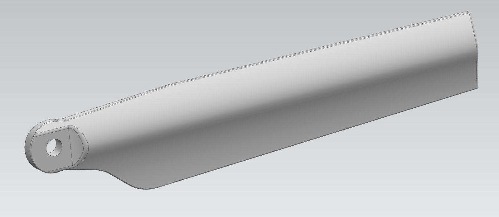 3D CAD model of a precision moulded component, isometric view